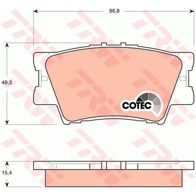 Колодки задние TOYOTA RAV 4 06-/ CAMRY TRW GDB3426