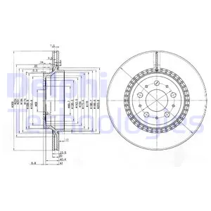 Диск тормозной 2шт в упаковке DELPHI BG3782