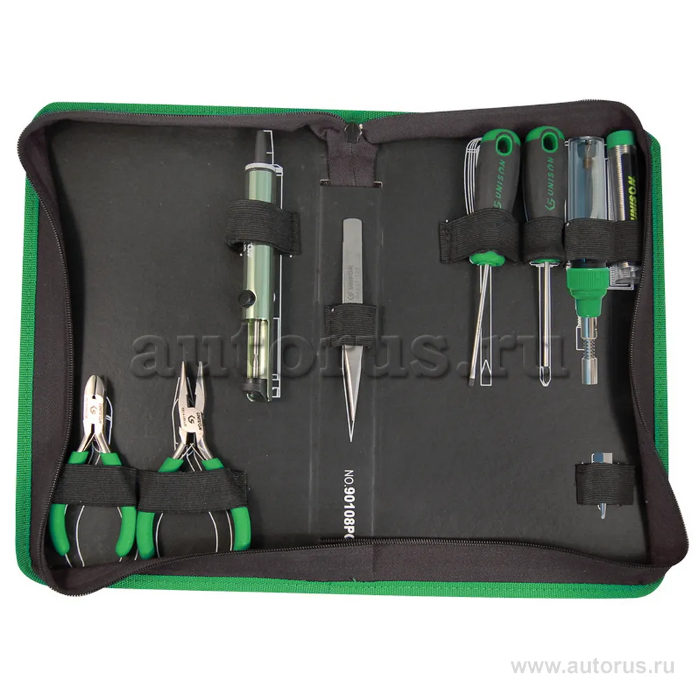 Набор инструментов с газовым паяльником, 8 предметов UNISON 90108PQUS