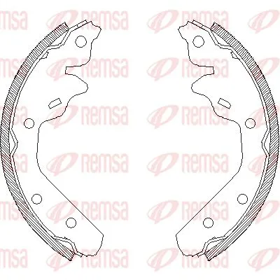 Колодки барабанные chrysler neon 1.82.0 94-99 без abs REMSA 4031.00