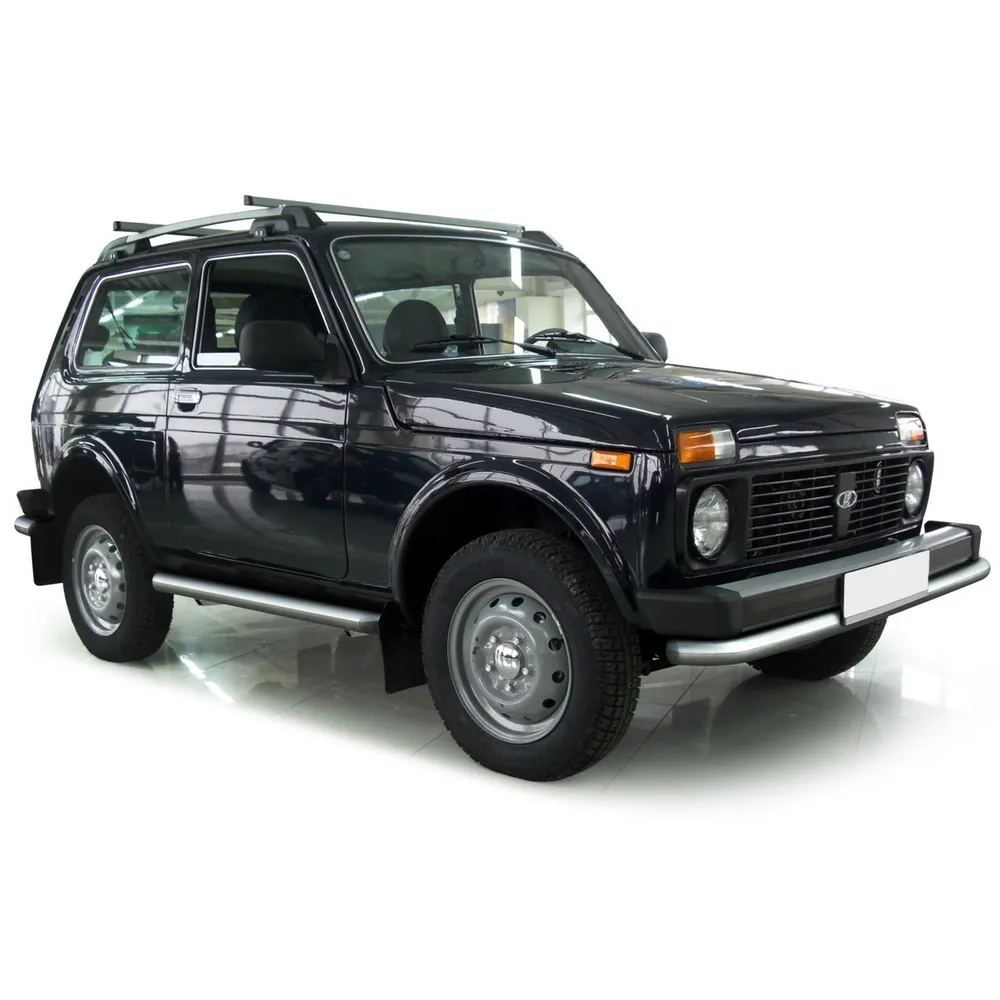 Защита порогов d57 Rival для Lada 4х4 2121 I внедорожник 3-дв. 1995-н.в., нерж. сталь, 2 шт., R.6002.003