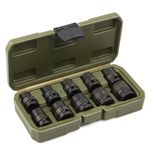Набор головок ударных 6-гранных, 1/2DR, 10 шт Дело Техники 660110