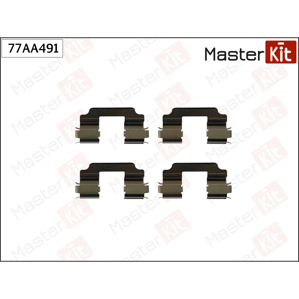 Комплект установочный тормозных колодок Suzuki SWIFT III (MZ, EZ) 2005 - MASTERKIT 77AA491