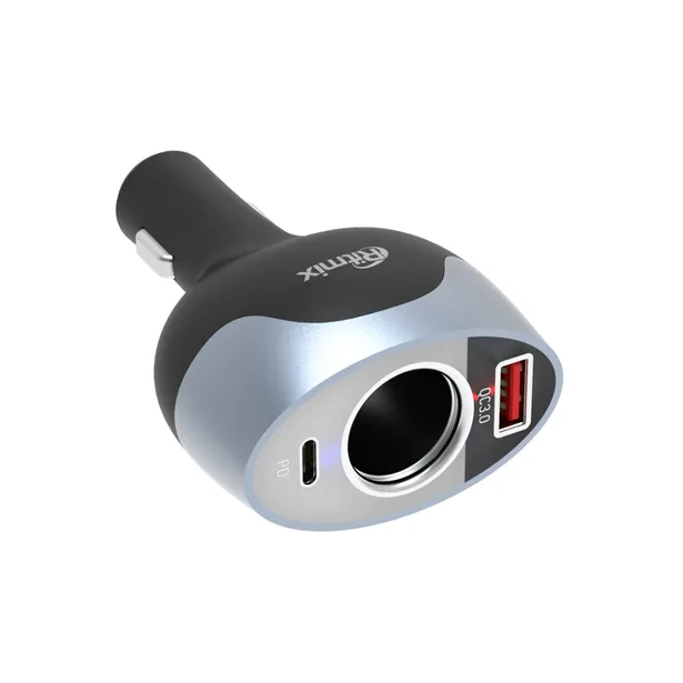 Разветвитель автомобильного прикуривателя c USB-C и QC 3.0 RITMIX RM-12XQPD Ritmix 80000163