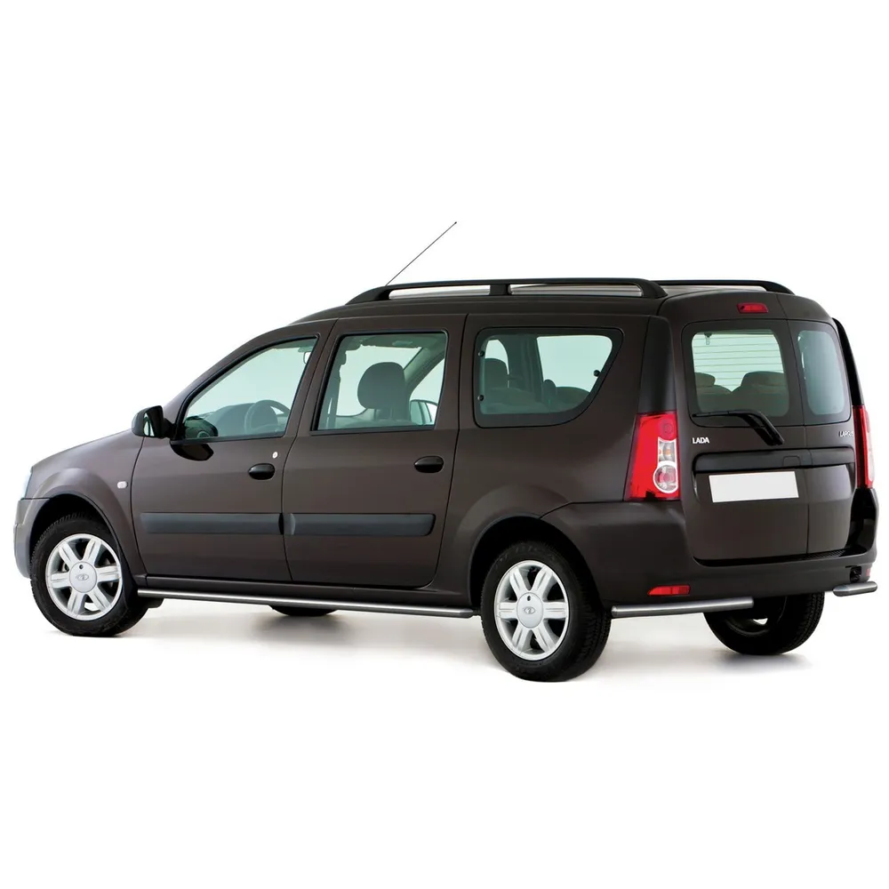 Защита порогов d42 Rival для Lada Largus I 2012-н.в., нерж. сталь, 2 шт., R.6001.005