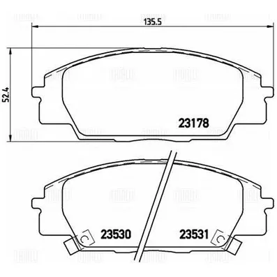 Колодки торм. для а/м Honda Civic Type R (01-)/(06-) диск. перед. TRIALLI PF 1040