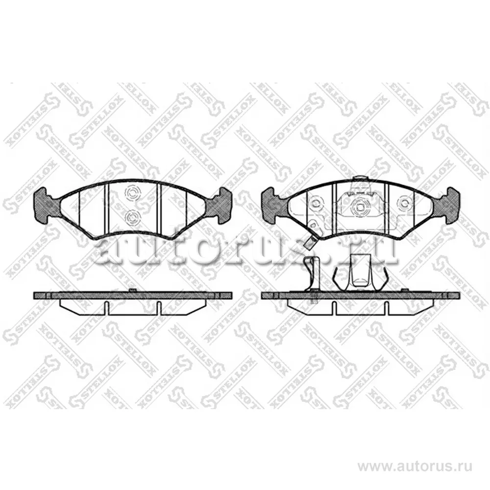 Колодки дисковые п. с антискр. пл. KIA Sephia 1.5/1.8 16V 95-01/Sp STELLOX 513 022B-SX