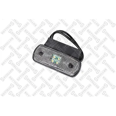 Фонарь габаритный LED боковой прямоуг. с кроншт.белый 111x50, с кабе STELLOX 87-33531-SX