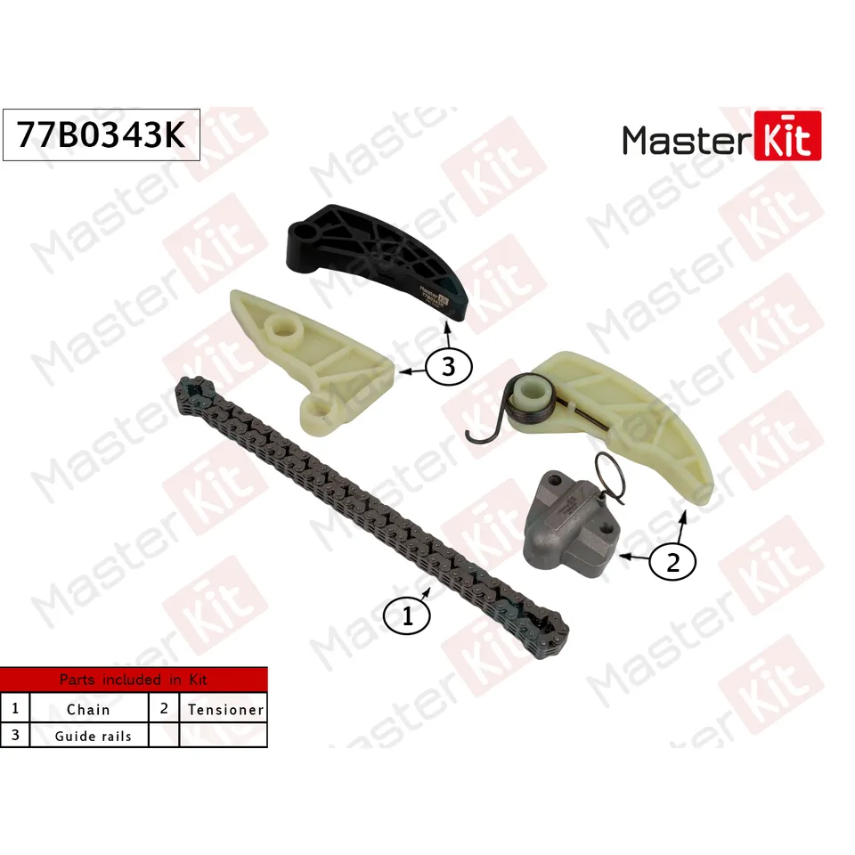 Комплект цепи масляного насоса HYUNDAI/KIA 2.0 G4KD 77B0343K MASTERKIT 77B0343K