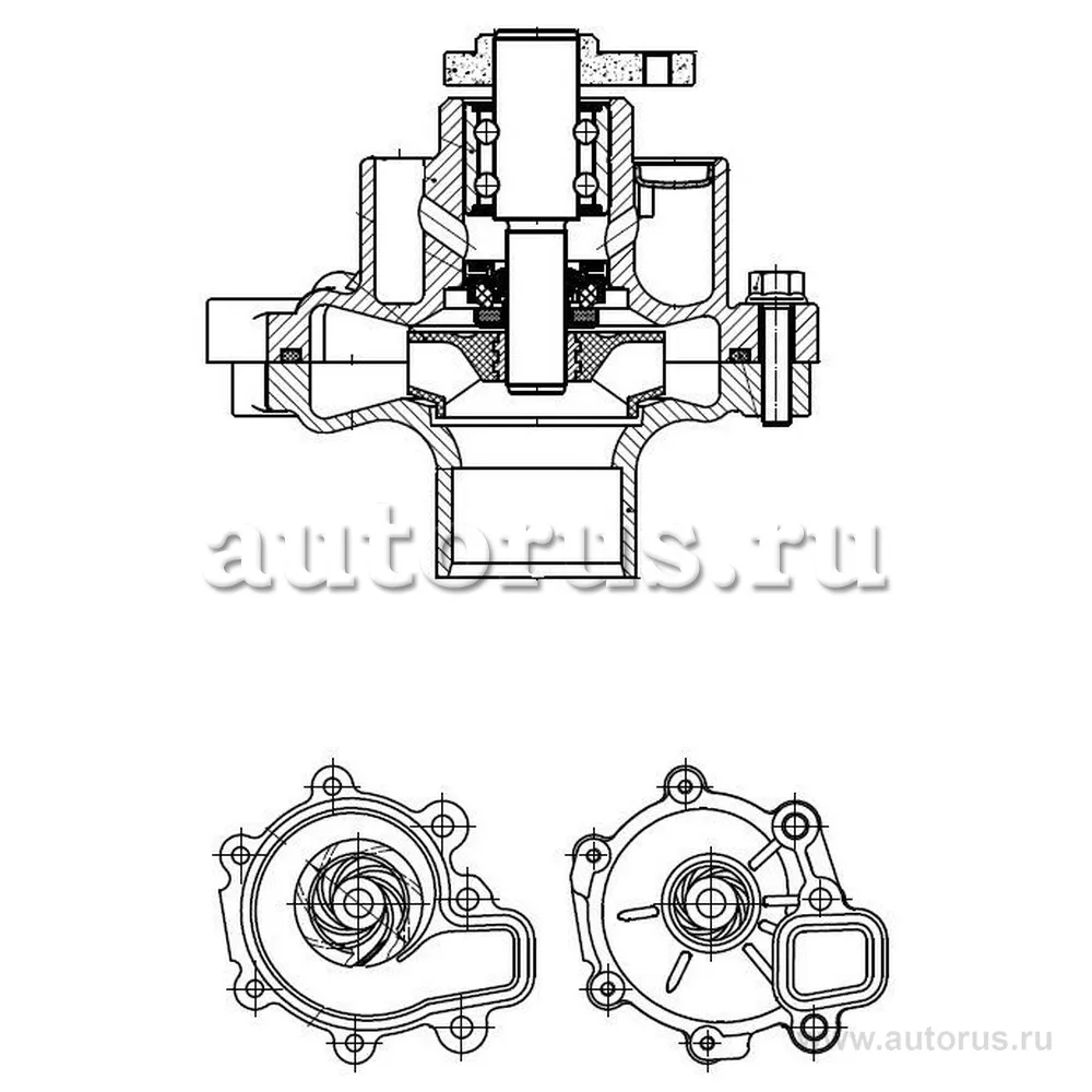 Насос водяной для а/м Mazda CX-5 (12-)/3 (13-) 2.0i Sky-Active LUZAR LWP 2504