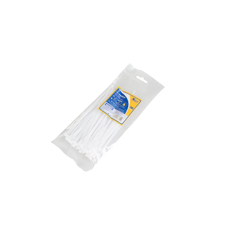 Стяжки нейлоновые, хомуты 2.5x150 белые уп 50 шт KRAFT KT880601