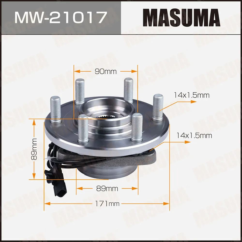 Ступичный узел передний MASUMA MW-21017