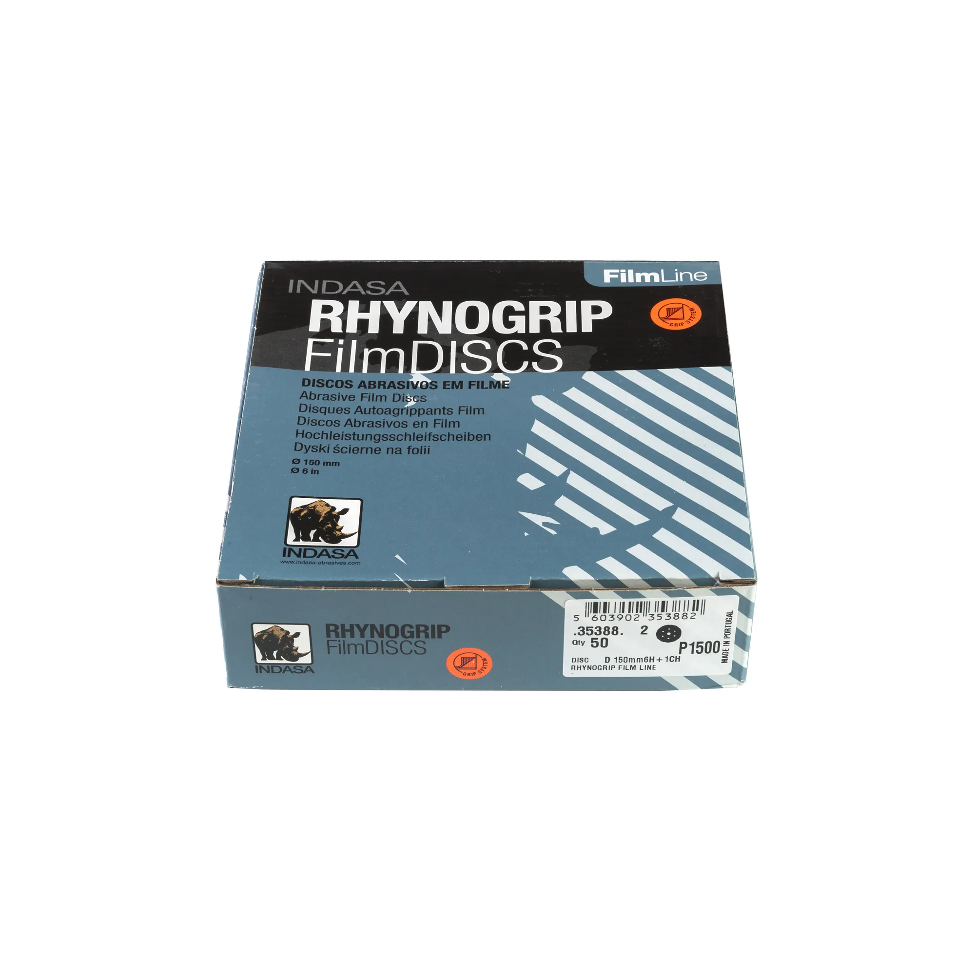 Круг RHYNOGRIP (6H+1CH) D150мм Р1500 (1уп.х50шт) Indasa 35388