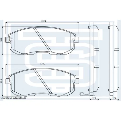 Колодки тормозные NISSAN TIIDA передние STARKE 179837
