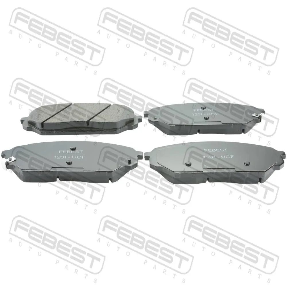 Колодки тормозные передние (с противоскрипной пластиной) HYUNDAI IX55 07 2008-2013 [EUROPE + RUSSIA] FEBEST 1201-VCF