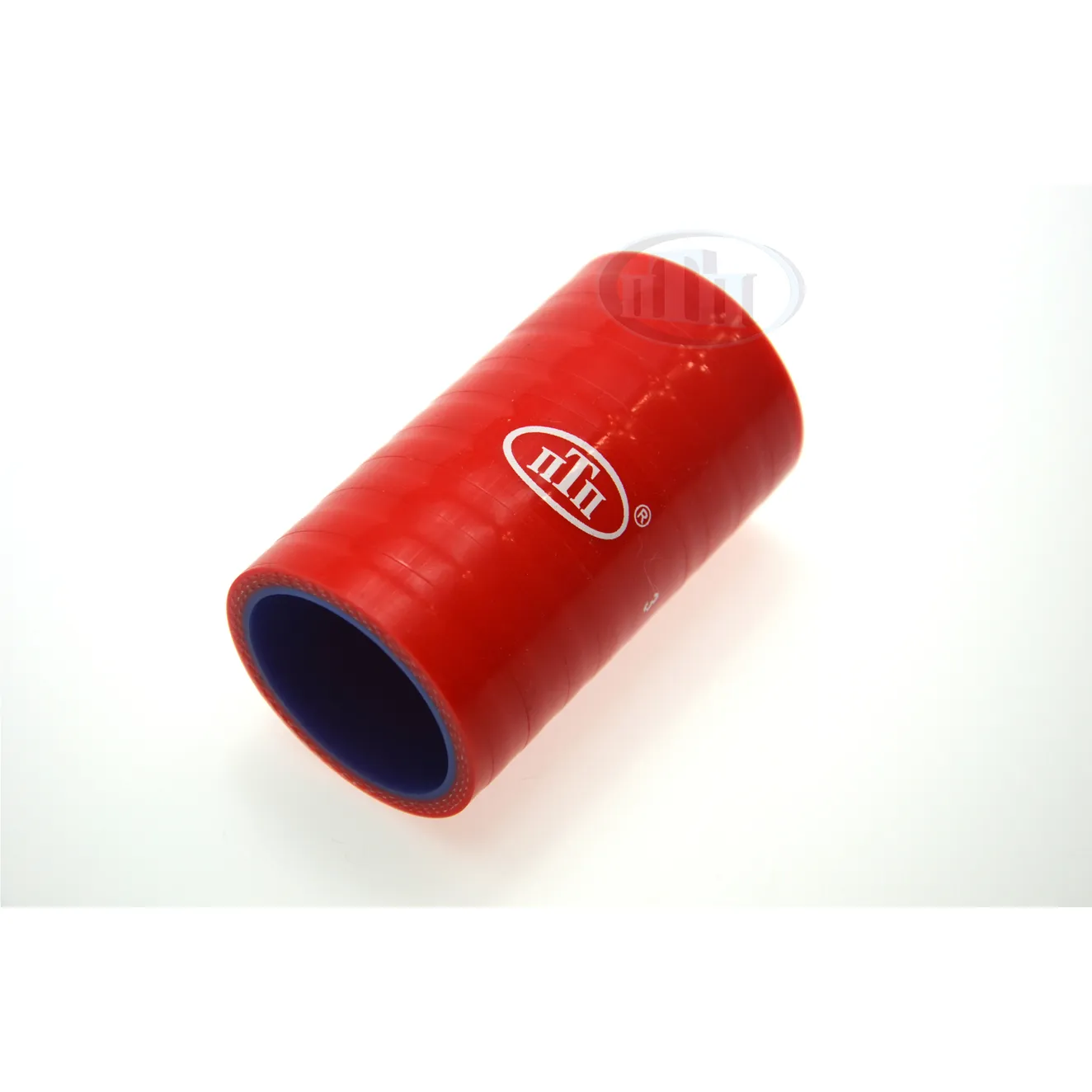 Патрубок радиатора верхний (D 38 mm, L 80 mm) МАЗ красный MVQ (4370-1303011) ПТП ПТП64 PTP029089
