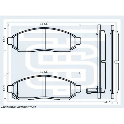Колодки тормозные NISSAN PATHFINDER III (R51) передние STARKE 179-786