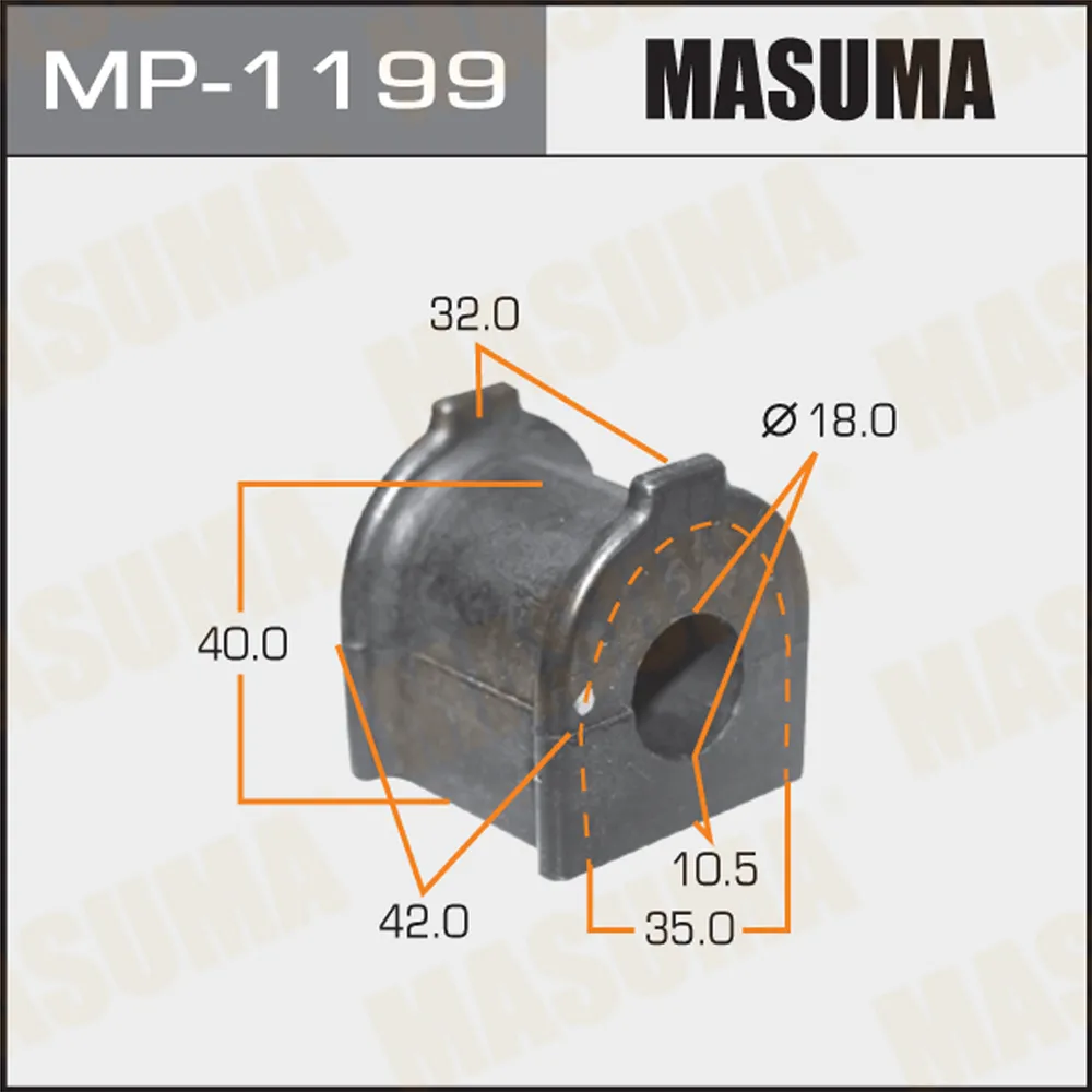 Втулка стабилизатора MASUMA /rear/ LAND CRUISER PRADO, FJ CRUISER / GRJ150L, GS MASUMA MP1199