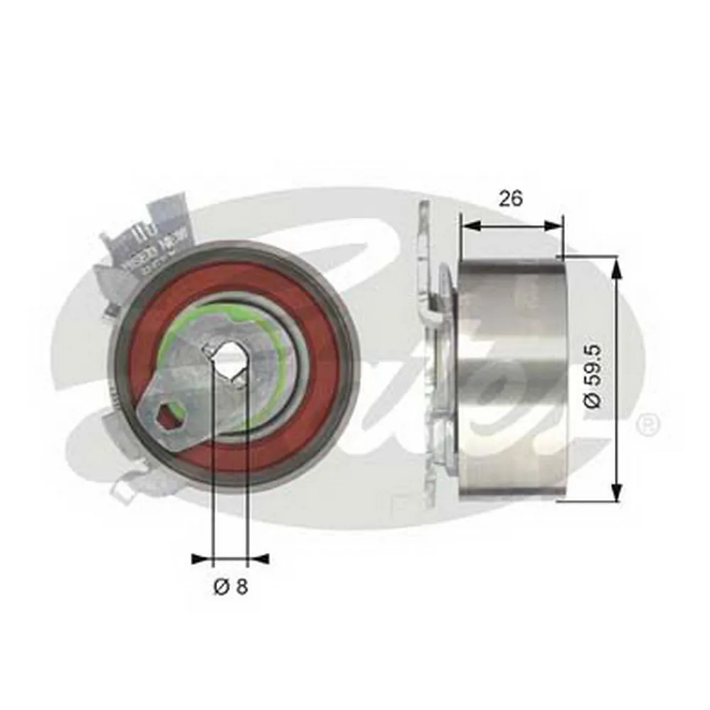 Ролик ГРМ OPEL ANTARA,CAPTIVA B 2.4L GATES T43106