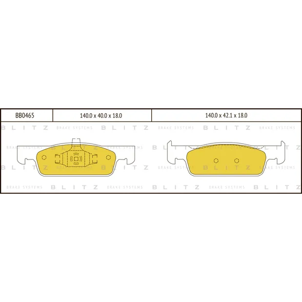 Колодки тормозные дисковые передние RENAULT Clio/Logan/Sandero 12-> BLITZ BB0465