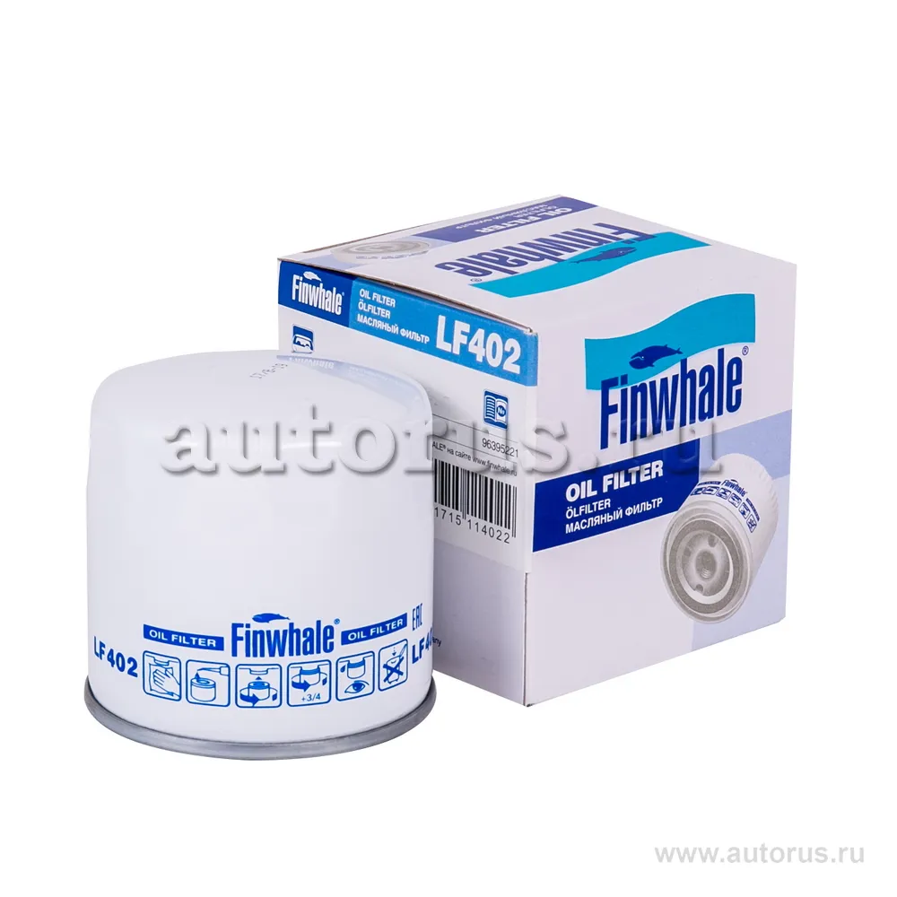 Фильтр масляный Lanos, Nexia, Lacetti, Aveo, Rezzo, 96395221, 96879797, 93156300, FINWHALE lf402