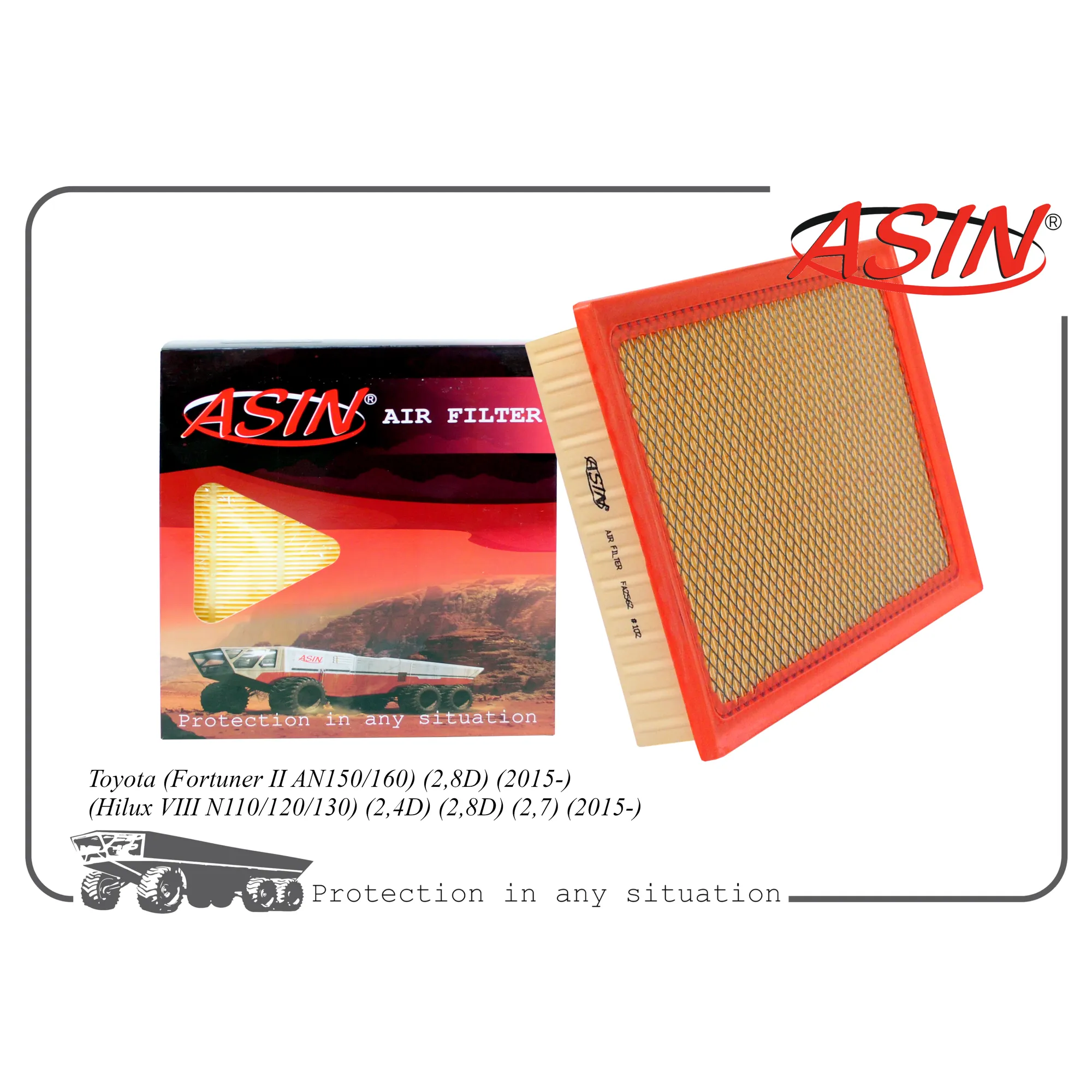 Фильтр воздушный 17801-0L040/ASIN.FA2562 ASIN ASIN ASIN.FA2562