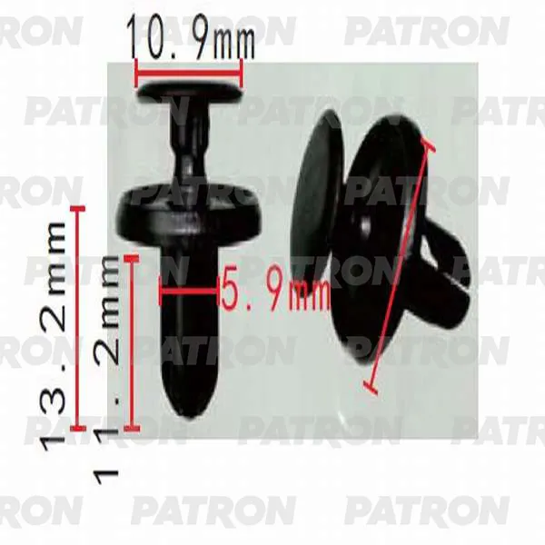 Клипса пластмассовая Hyundai, Mitsubishi, Nissan, Subaru применяемость: PATRON P37-0215
