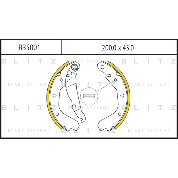 Колодки тормозные барабанные OPEL Kadett/Vectra 84-> BLITZ BB5001