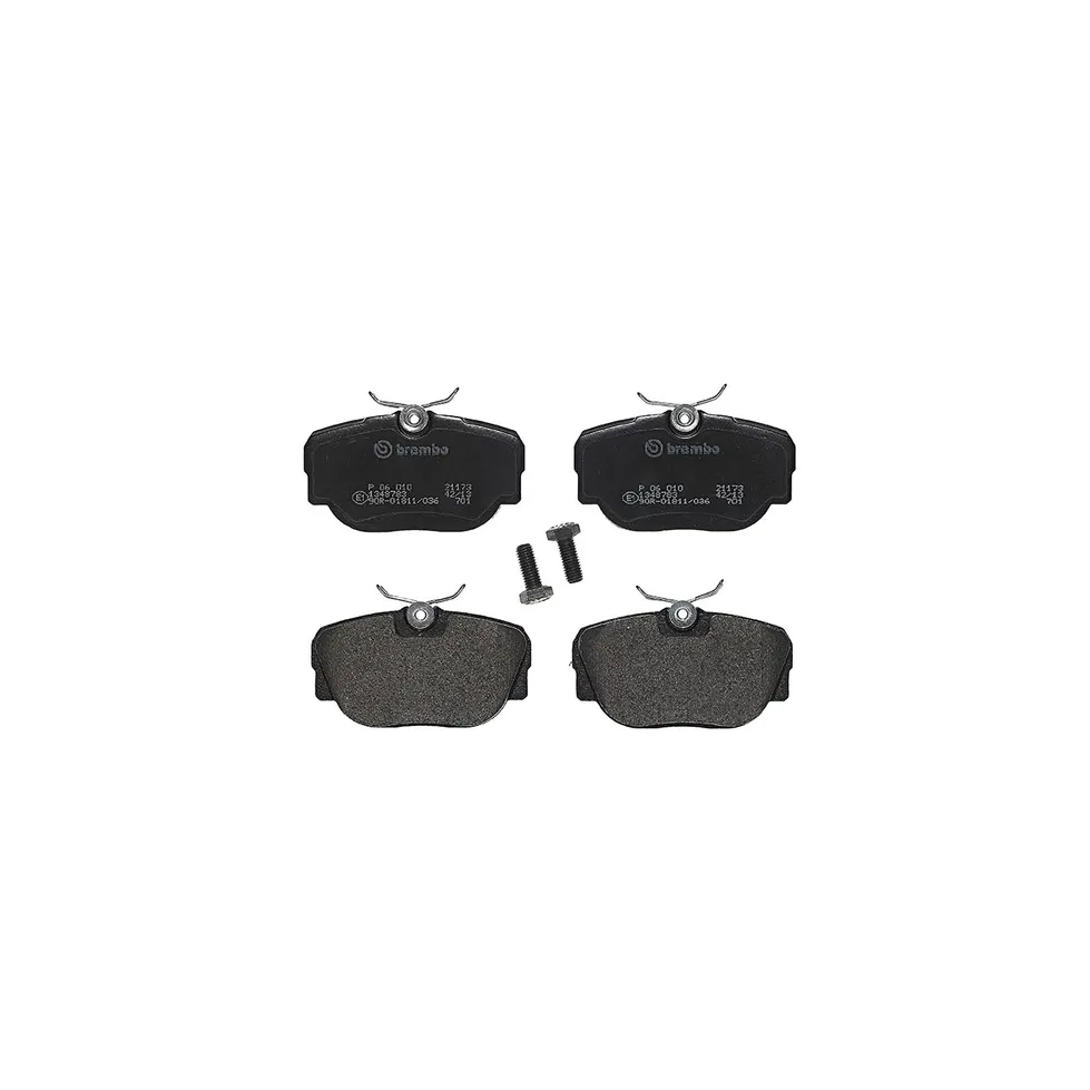 Колодки тормозные, комплект передний BREMBO P06010