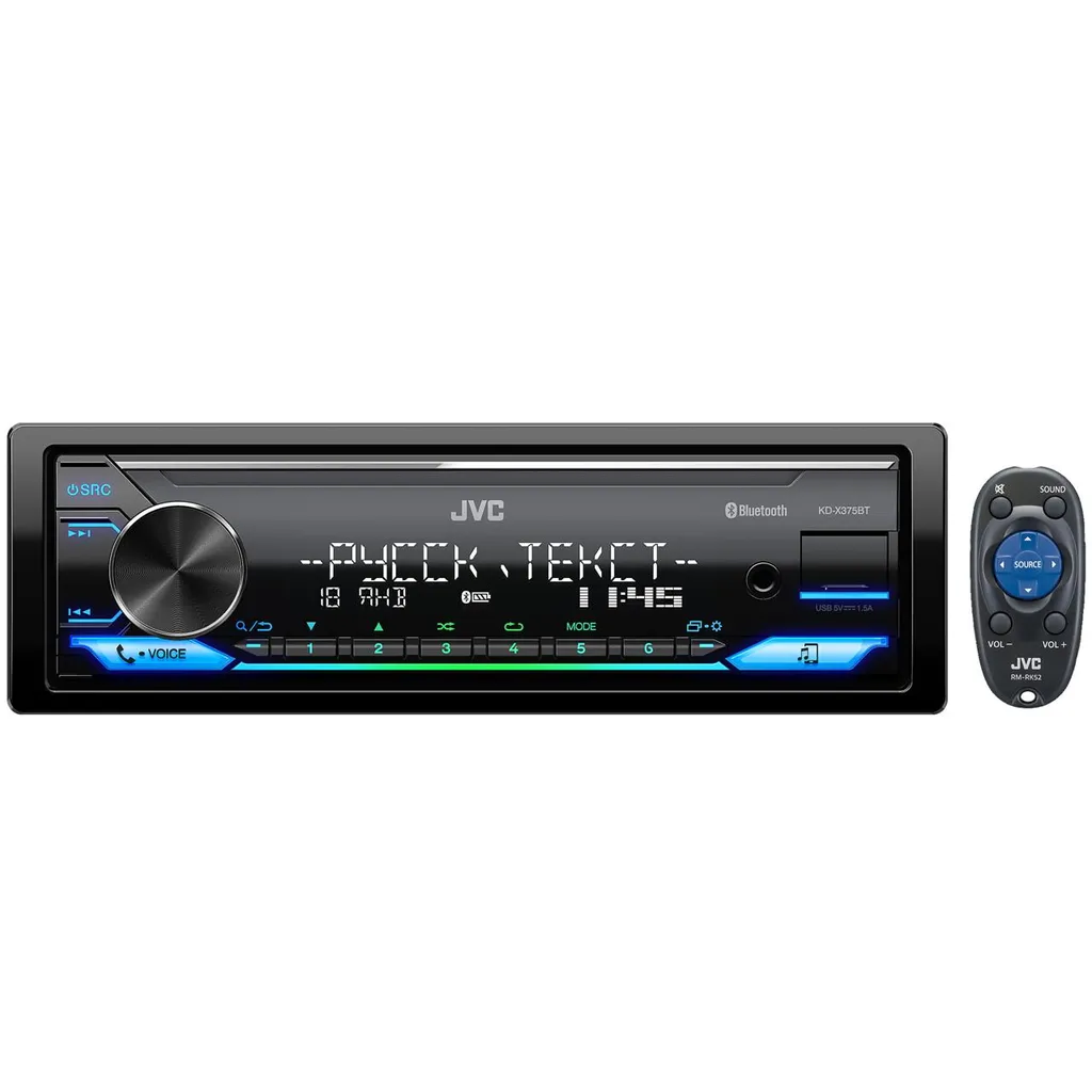 Автомагнитола JVC KD-X375BT, 1DIN ,USB/MP3/iPod/Android,Bluetooth