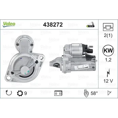 Стартер 1 2kw VALEO 438272