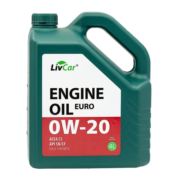 Масло моторное 0W-20 LivCar Engine Oil EURO 0W-20 ACEA C5 API SN/CF (4л х 4) LIVCAR LC7110020-004