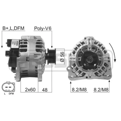 Генератор\ SKODA OCTAVIA, VW GOLF IV/BORA 1.4-2.0 ERA 210203