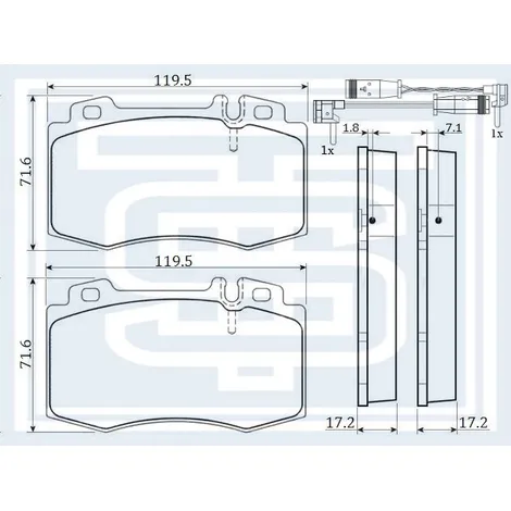 Колодки тормозные MER W211/W220 передние STARKE 172605
