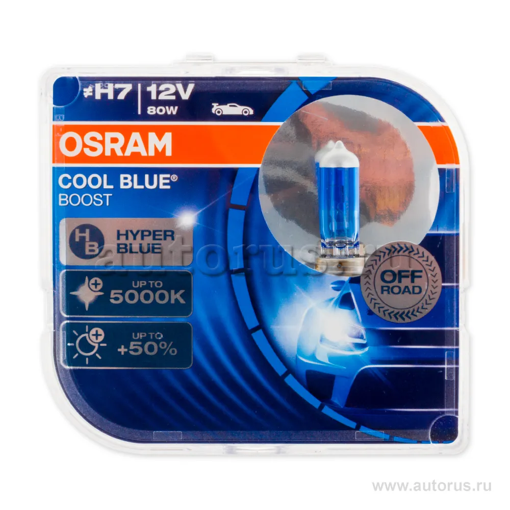 Лампа 12V H7 80W PX26d OSRAM COOL BLUE BOOST 2 шт. DUOBOX 62210CBB-HCB