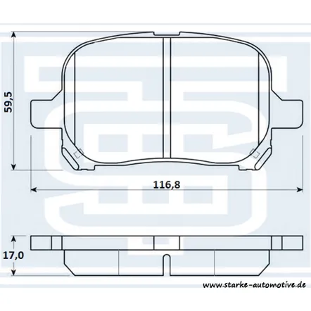 Колодки тормозные перед. TOYOTA CAMRY (V20) --11.2001 STARKE 179-857