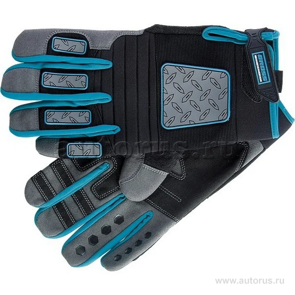 Перчатки универсальные комбинированные DeLuxe, XL Gross 90334 GROSS 90334