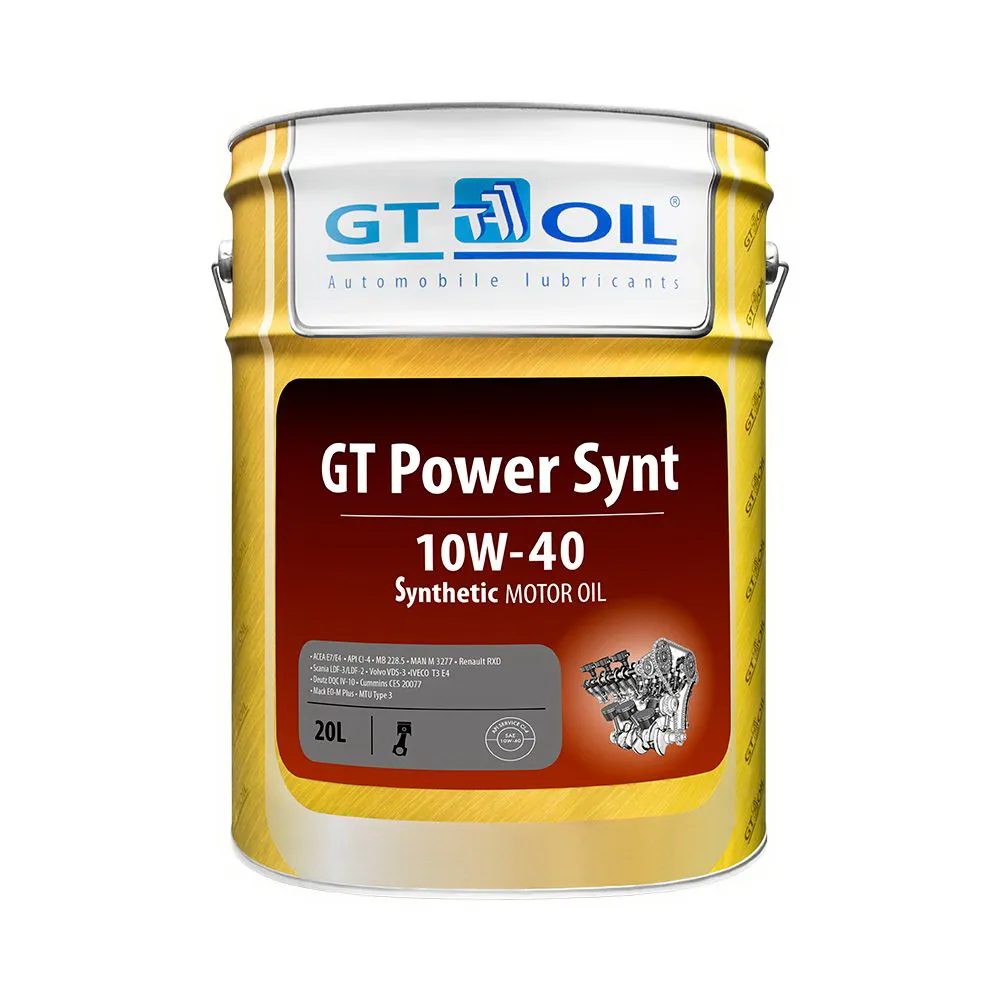 Масло моторное GT OIL GT POWER SYNT 10W-40 синтетическое 20 л 8809059408032