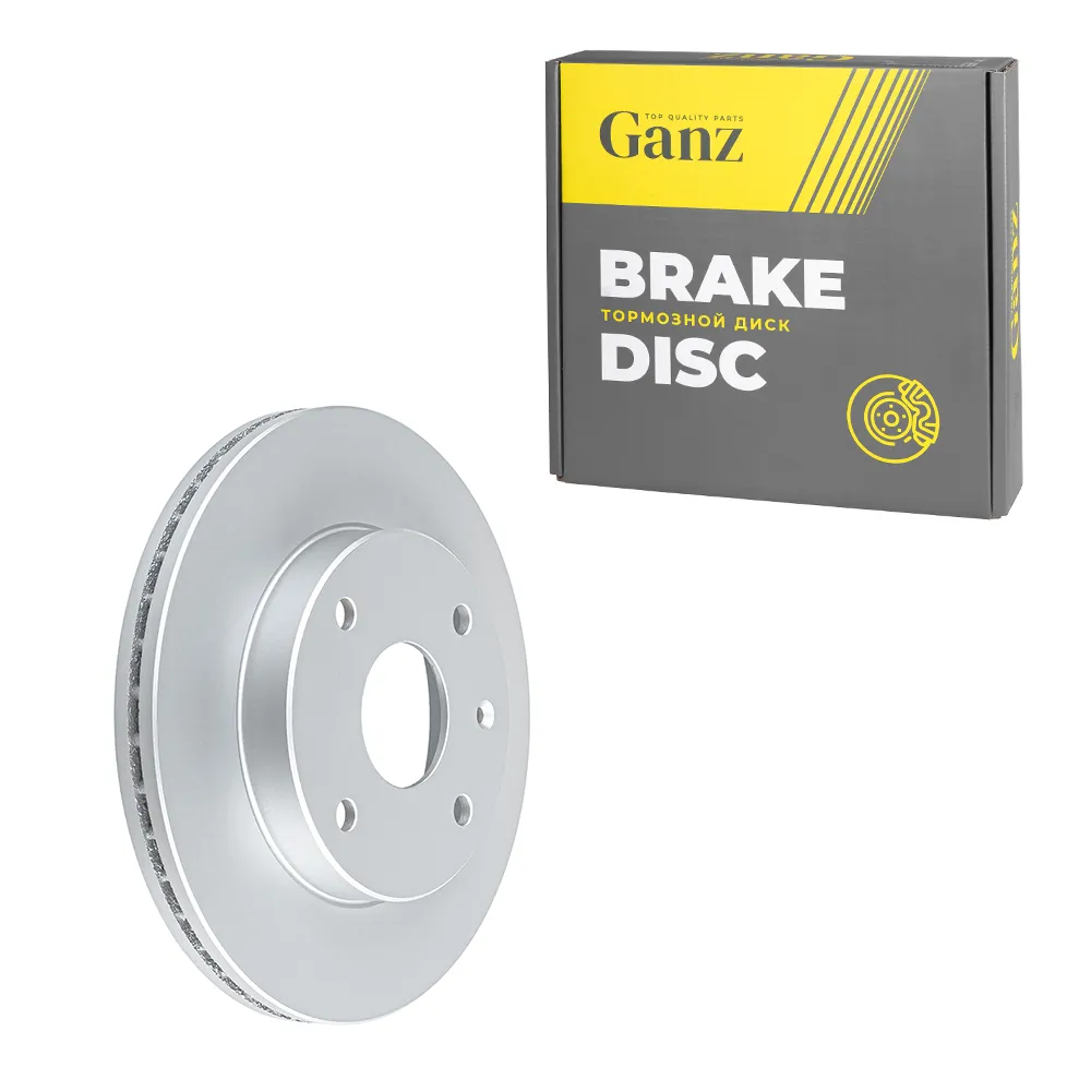 Диск тормозной передний с покрытием для CHERY FORA (06-10)/ TAGAZ VORTEX ESTINA (08-13) GANZ GIJ10310