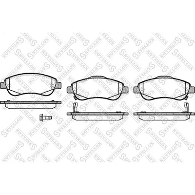 Колодки дисковые п. Honda CR-V 2.0/2.2D/2.4 06> STELLOX 001081_SX