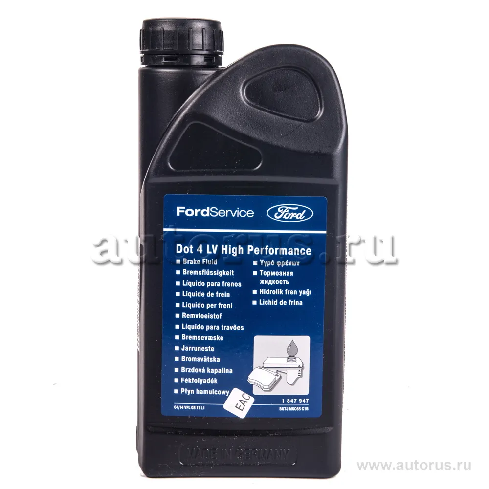 Жидкость тормозная FORD LV High Performance DOT4 1 л 1 847 947