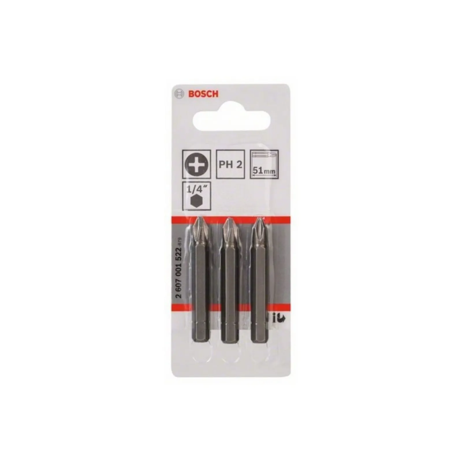 Биты Extra Hard 3 51 мм PH2 BOSCH 2607001522