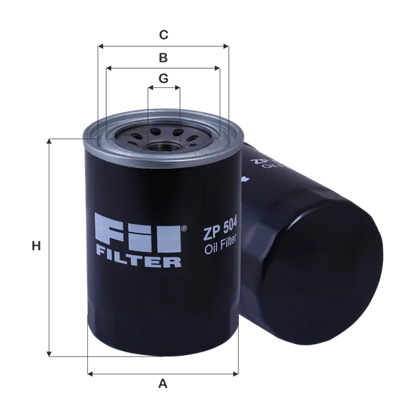 Фильтр масляный MITSUBISHI Colt III/Galant/L300/Pajero I D/TD FIL FILTER ZP504
