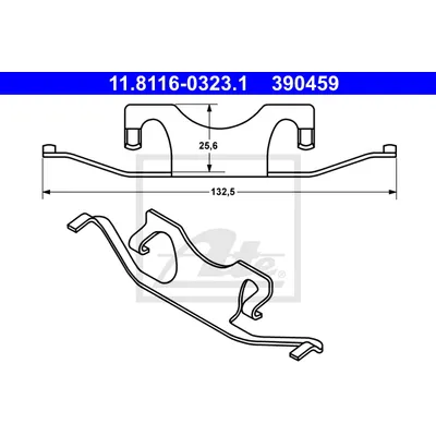 Скоба заднего тормозного суппорта MB W211 02-09 ATE 11.8116-0323.1