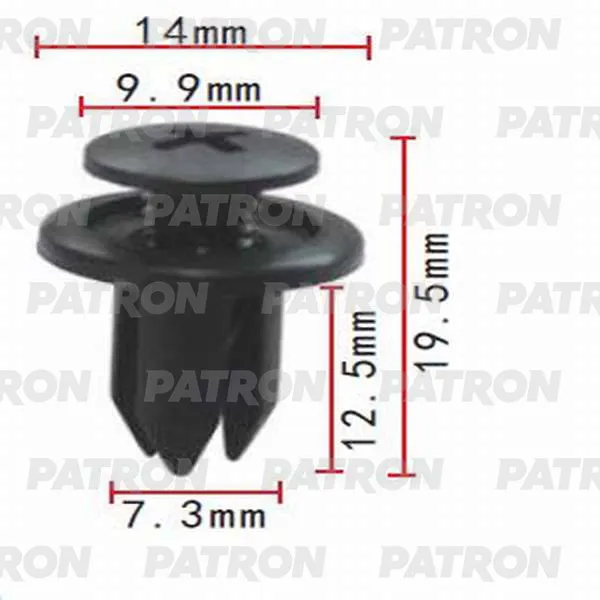 Клипса пластмассовая (комплект 10шт) Acura, Chevrolet, Daewoo, GM, Hond PATRON P37-0029S