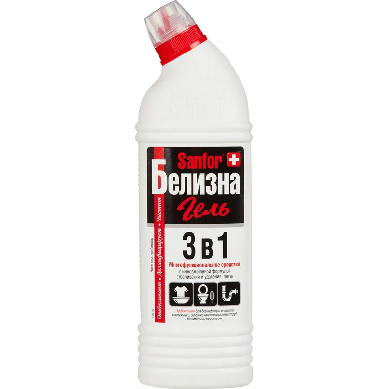 Отбеливатель SANFOR Белизна гель 3 в 1, 700 г 563759