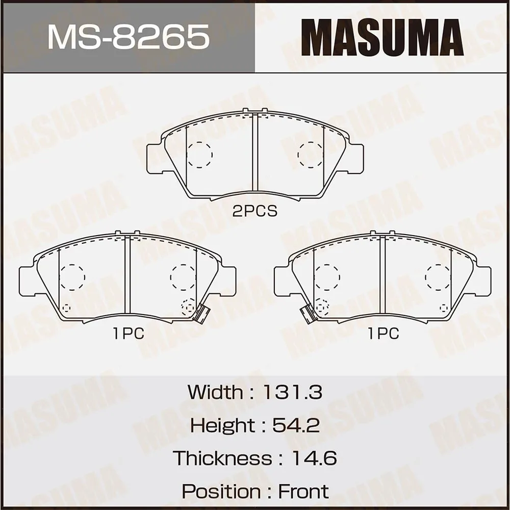 Колодки передние HONDA CAPA MASUMA MS-8265