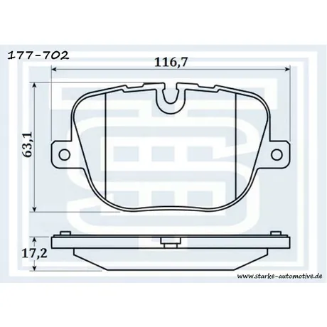 Колодки тормозные LANDROVER RANGE ROVER III задние STARKE 177702