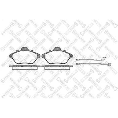 Колодки дисковые п. с антискрип. пластинами Peugeot 605 2.0i/T/2.1D/TD 89-91 STELLOX 321004_SX