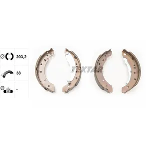 Колодки тормозные барабанные PEUGEOT TEXTAR 91061800